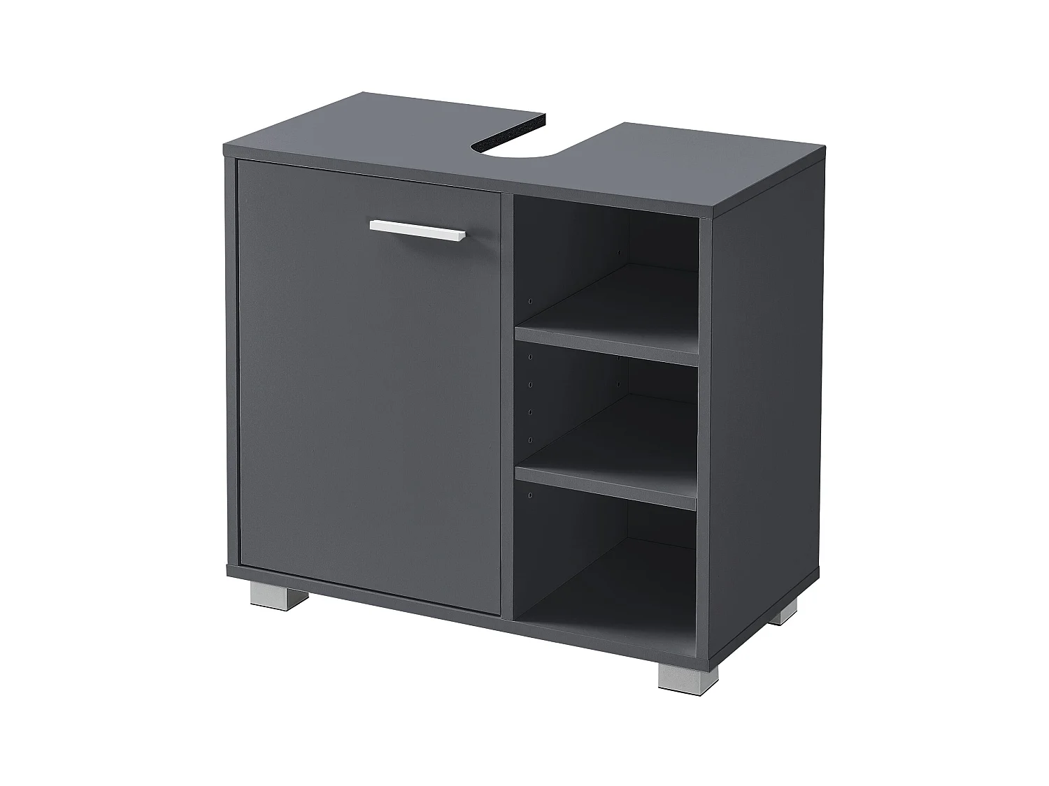 Meuble sous lavabo design grise 60 x 31 x 55.6 cm 03_0005858