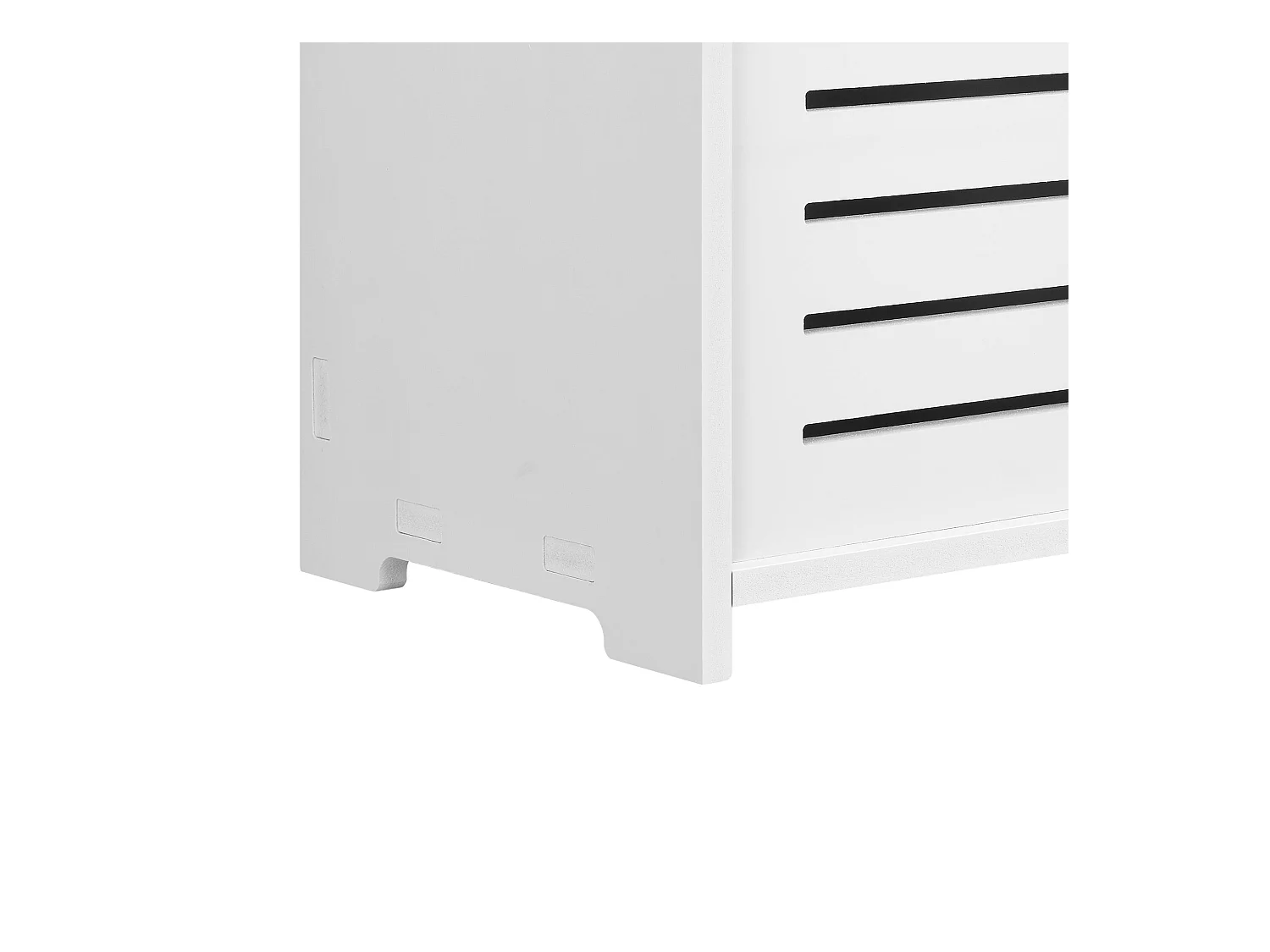 Mobile da bagno di design con ripiani mobile contenitore con 2 ante in legno composito 62 cm bianco 03_0005832