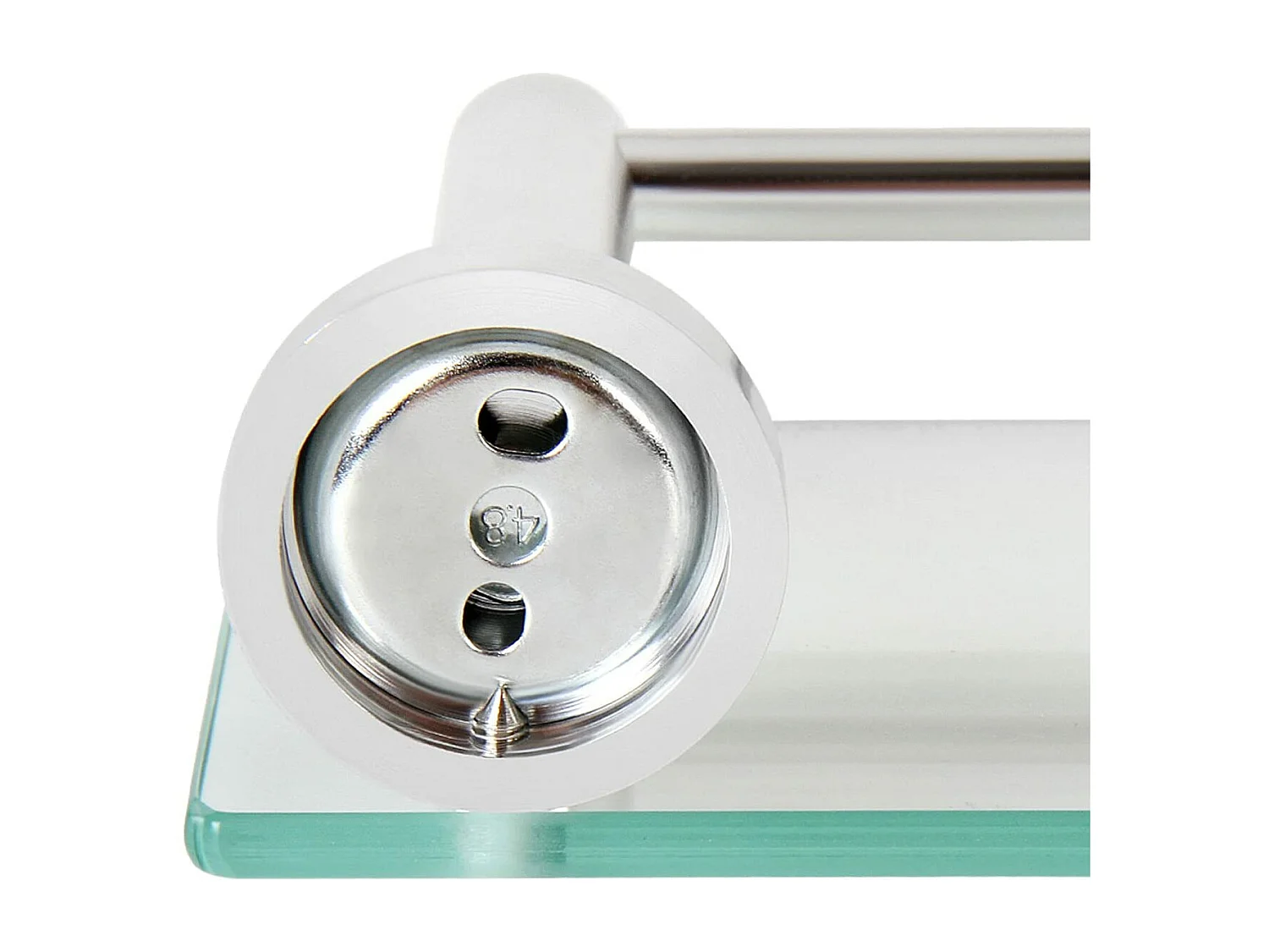 Tablette pour salle de verre argenté 50 x 14 x 3 cm 01_0000094