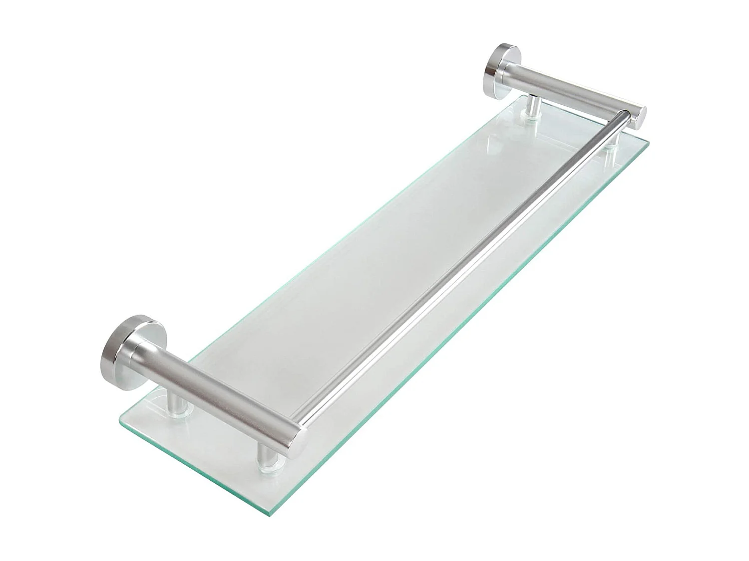 Tablette pour salle de verre argenté 50 x 14 x 3 cm 01_0000094