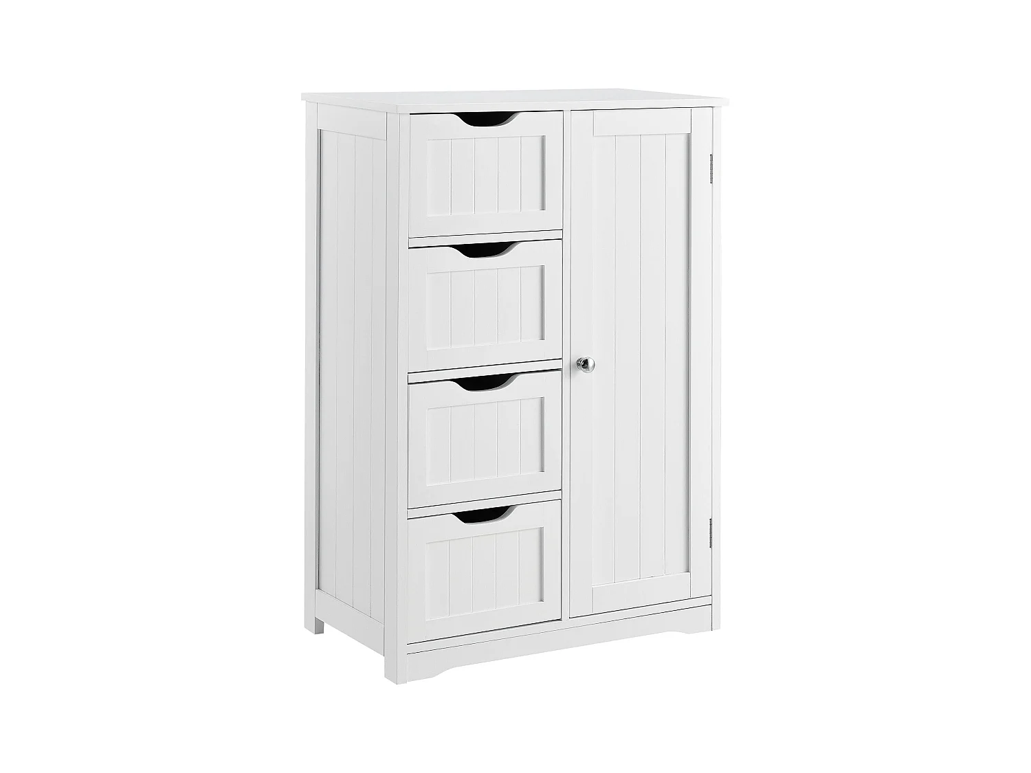 Armoire étagère commode de effet bois blanche 55 x 30 x 81 cm 03_0000781