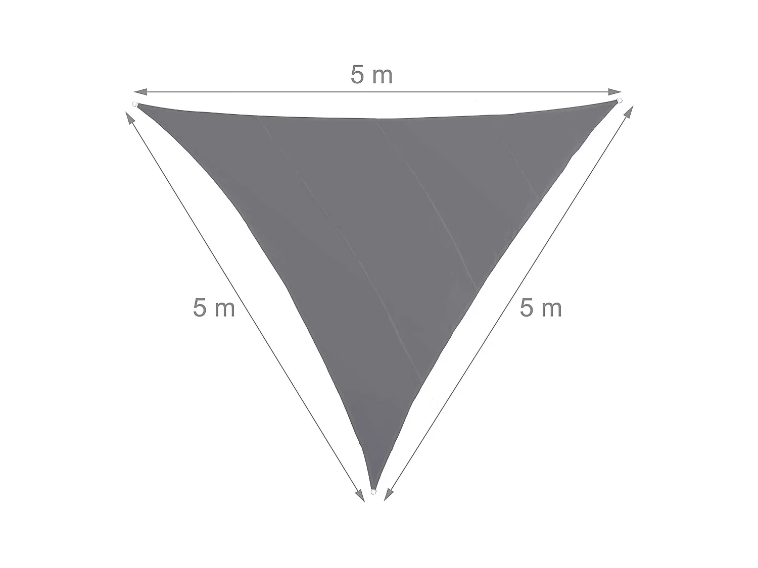 Voile d'ombrage triangle 6 grise 600 x 600 x 600 cm 13_0002940_4