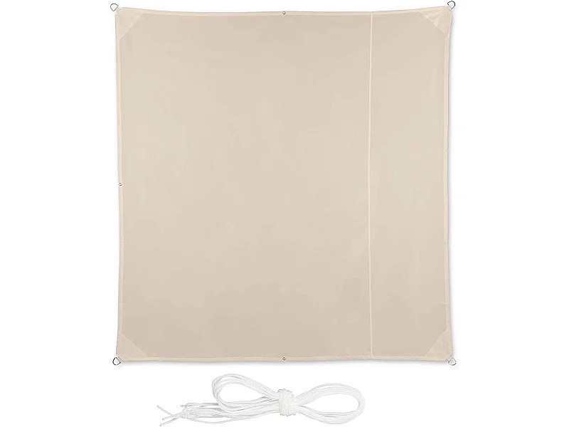 Voile d’ombrage carré 2 beige 200 x 200 x 200 cm 13_0002942