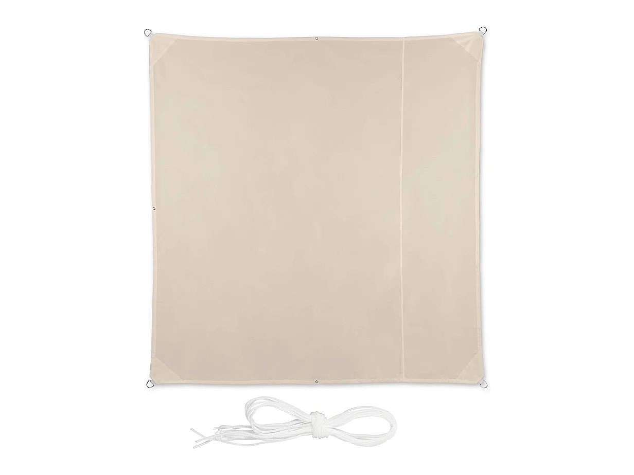 Voile d’ombrage carré 2 beige 200 x 200 x 200 cm 13_0002942