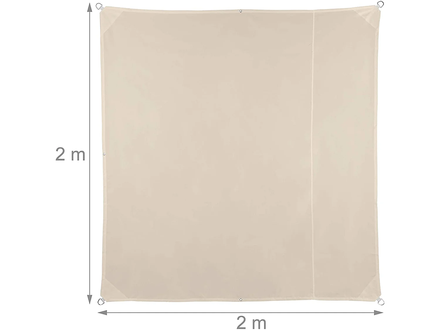Voile d'ombrage carré 2 beige 200 x 200 x 200 cm 13_0002942
