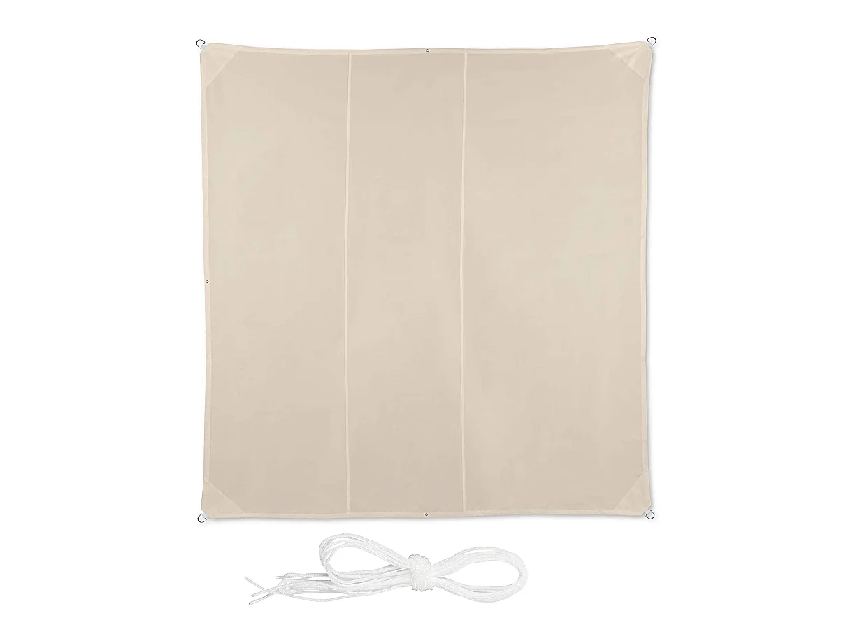 Voile d’ombrage carré 4 beige 400 x 400 x 400 cm 13_0002942_3
