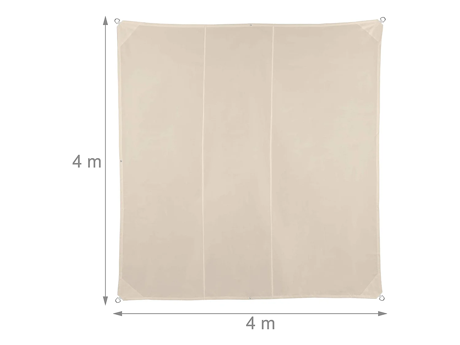 Voile d’ombrage carré 4 beige 400 x 400 x 400 cm 13_0002942_3