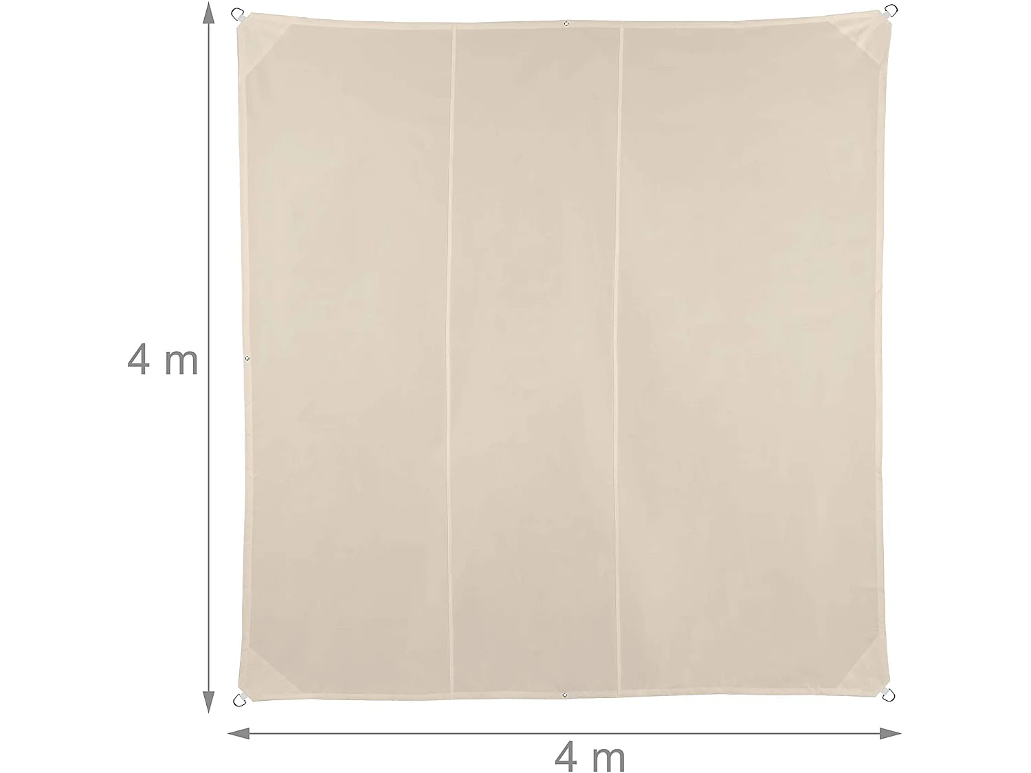 Voile d'ombrage carré 4 beige 400 x 400 x 400 cm 13_0002942_3