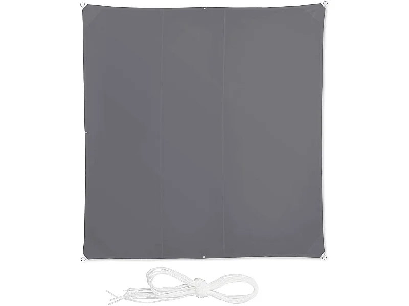 Voile d'ombrage carré 4 grise 400 x 400 x 400 cm 13_0002929_3