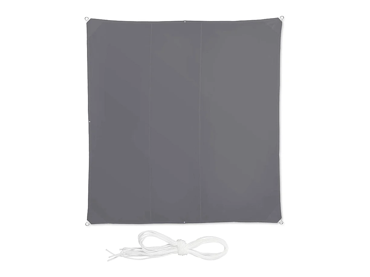 Voile d'ombrage carré 4 grise 400 x 400 x 400 cm 13_0002929_3