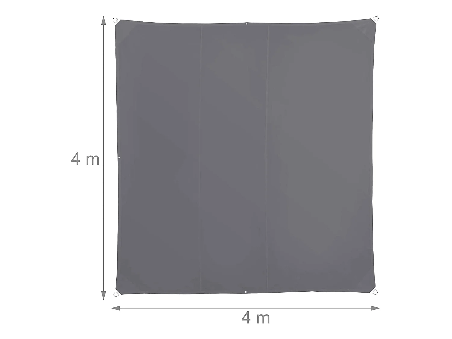 Voile d'ombrage carré 4 grise 400 x 400 x 400 cm 13_0002929_3