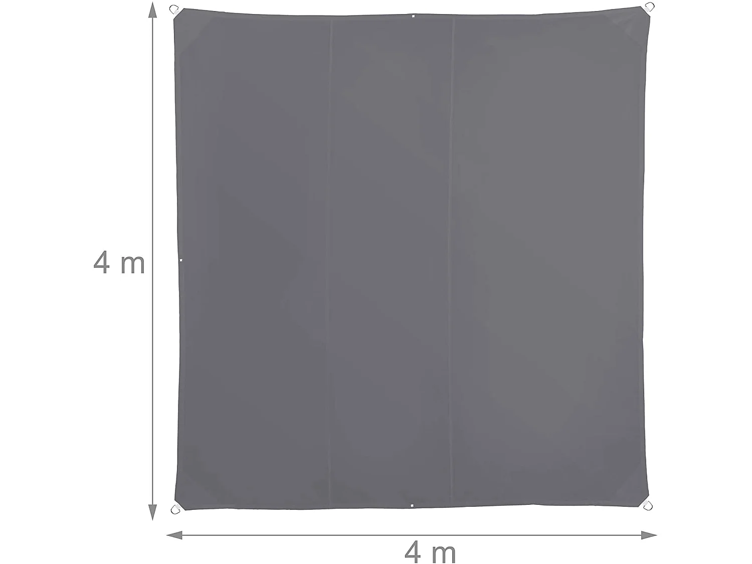 Voile d'ombrage carré 4 grise 400 x 400 x 400 cm 13_0002929_3