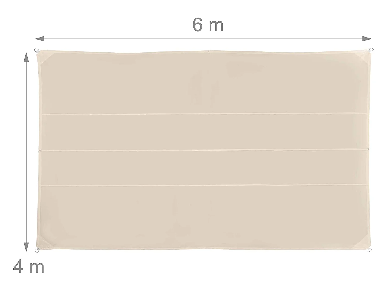 Voile d'ombrage rectangle 4 beige 600 x 600 x 400 cm 13_0002930_4