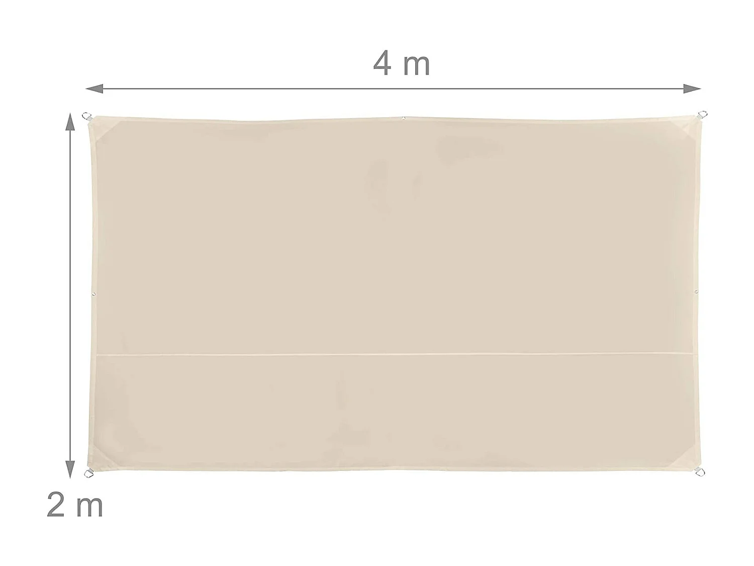 Voile d'ombrage rectangle 2 beige 200 x 200 x 400 cm 13_0002930_2
