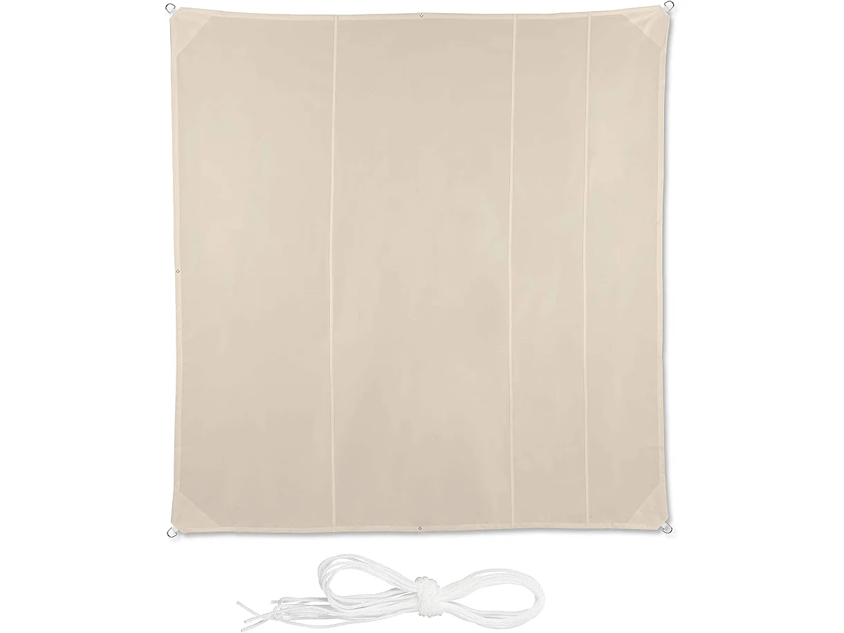 Voile d'ombrage carré 5 beige 500 x 500 x 500 cm 13_0002942_4