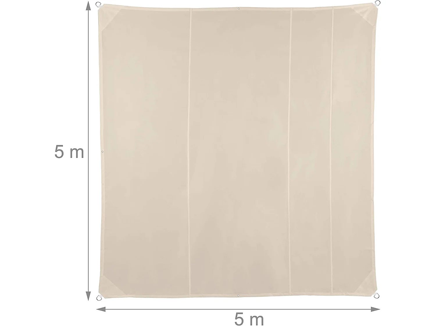Voile d'ombrage carré 5 beige 500 x 500 x 500 cm 13_0002942_4
