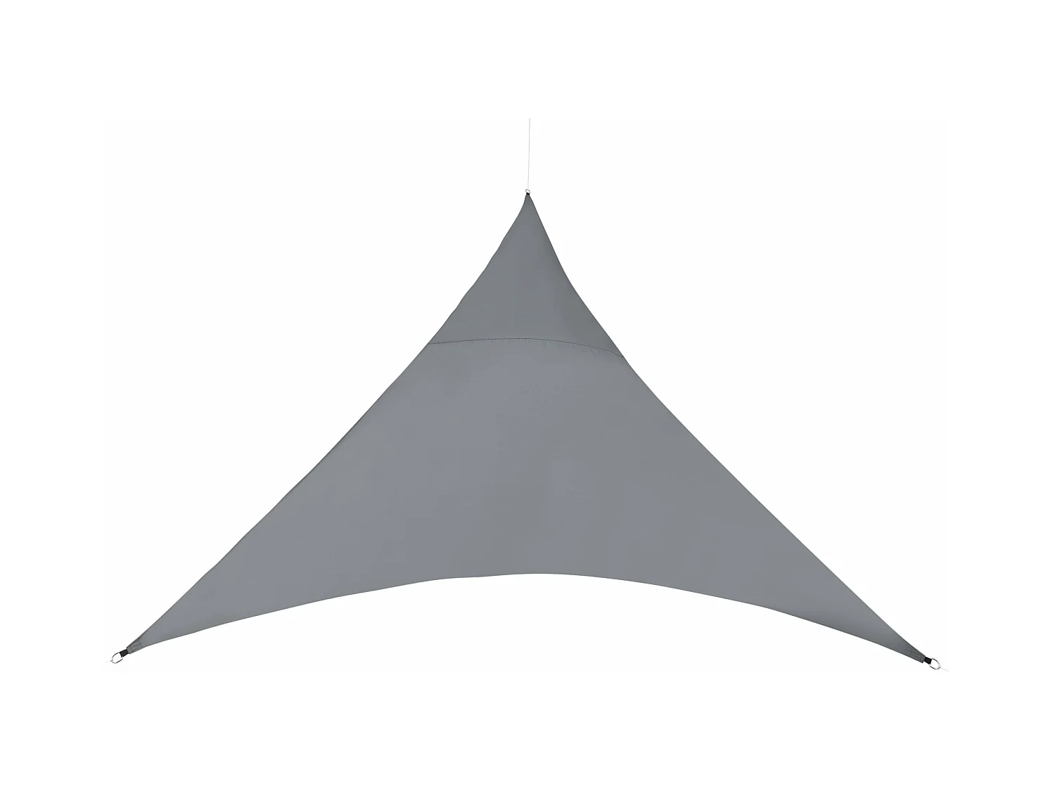 Vela de sombra triangular poliéster poliuretano lona solar 300 cm gris oscuro 03_0004617
