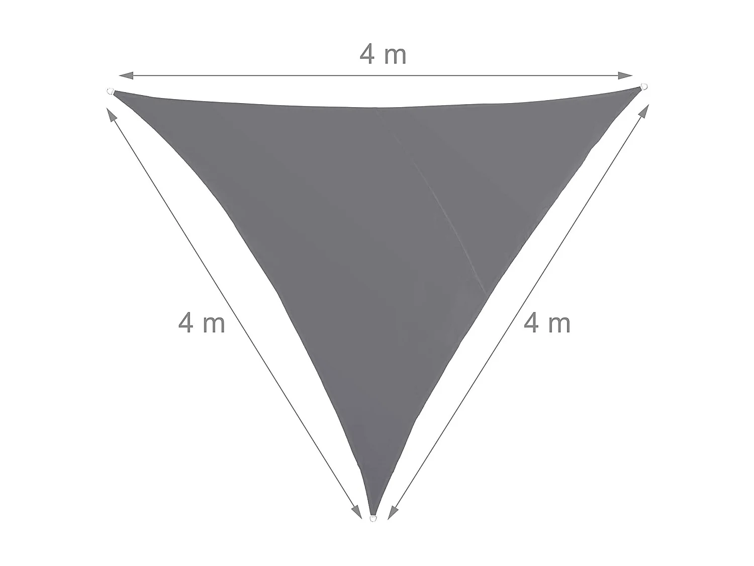 Vela de sombra triangular 4 x 4 x 4 m gris 13_0002940_2
