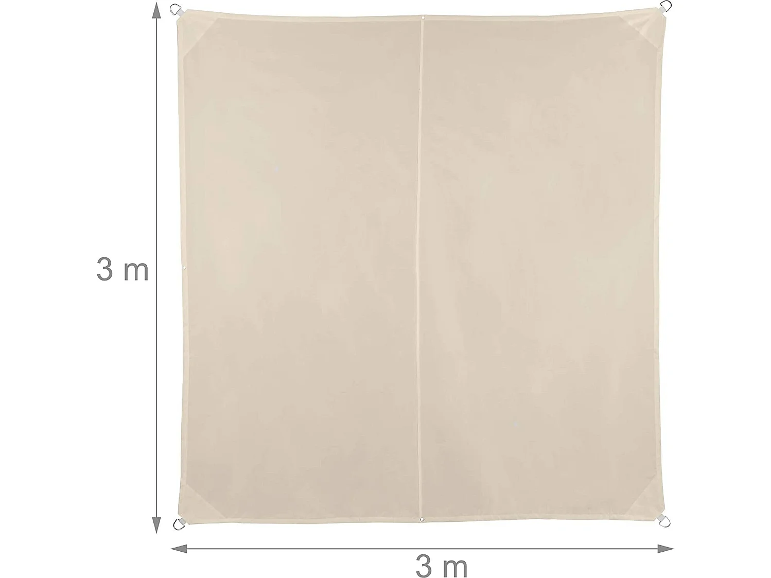 Voile d’ombrage carré 3 beige 300 x 300 x 300 cm 13_0002942_2