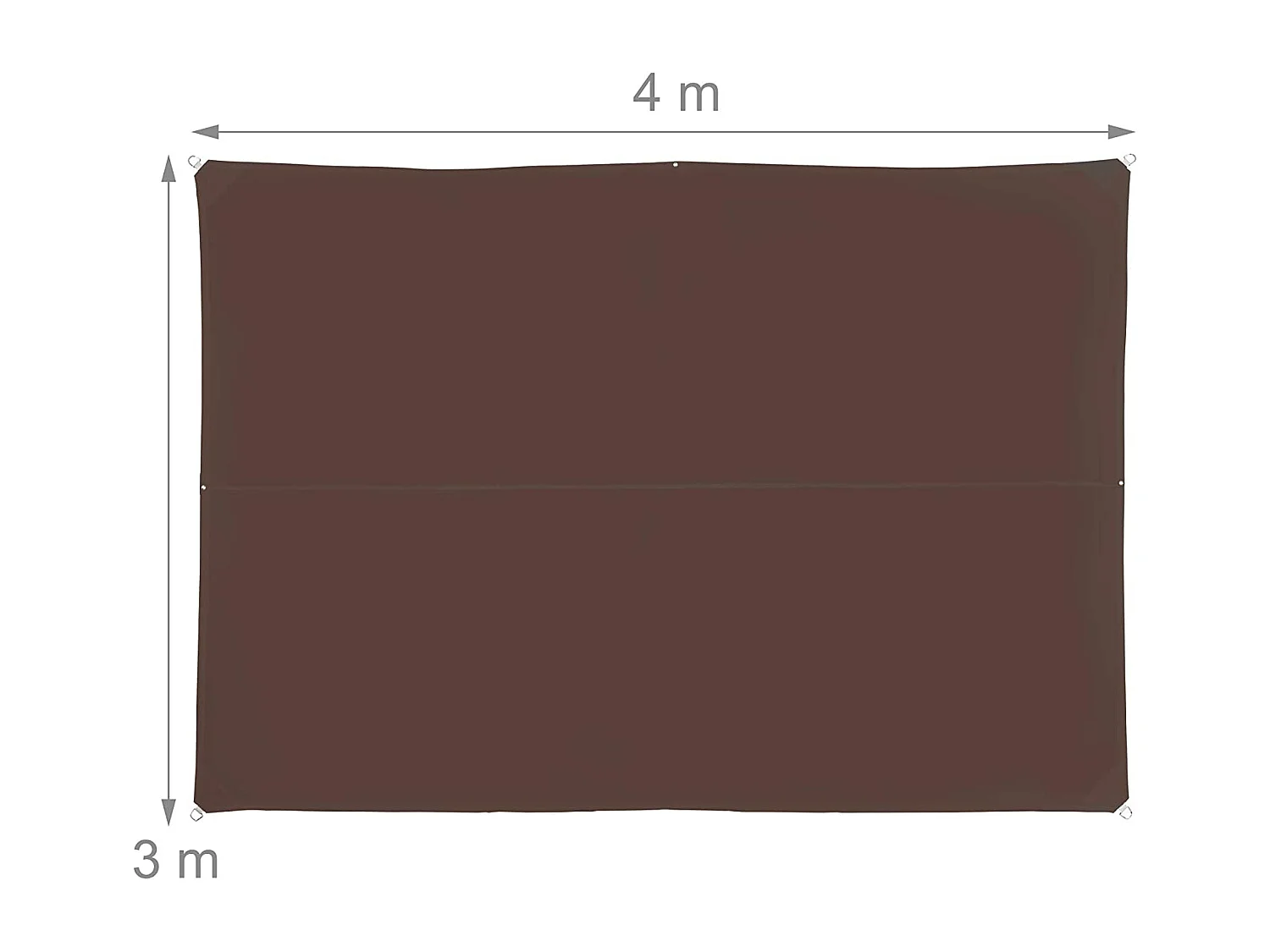 Voile d'ombrage rectangle 3 marron 300 x 400 x 400 cm 13_0002932_3