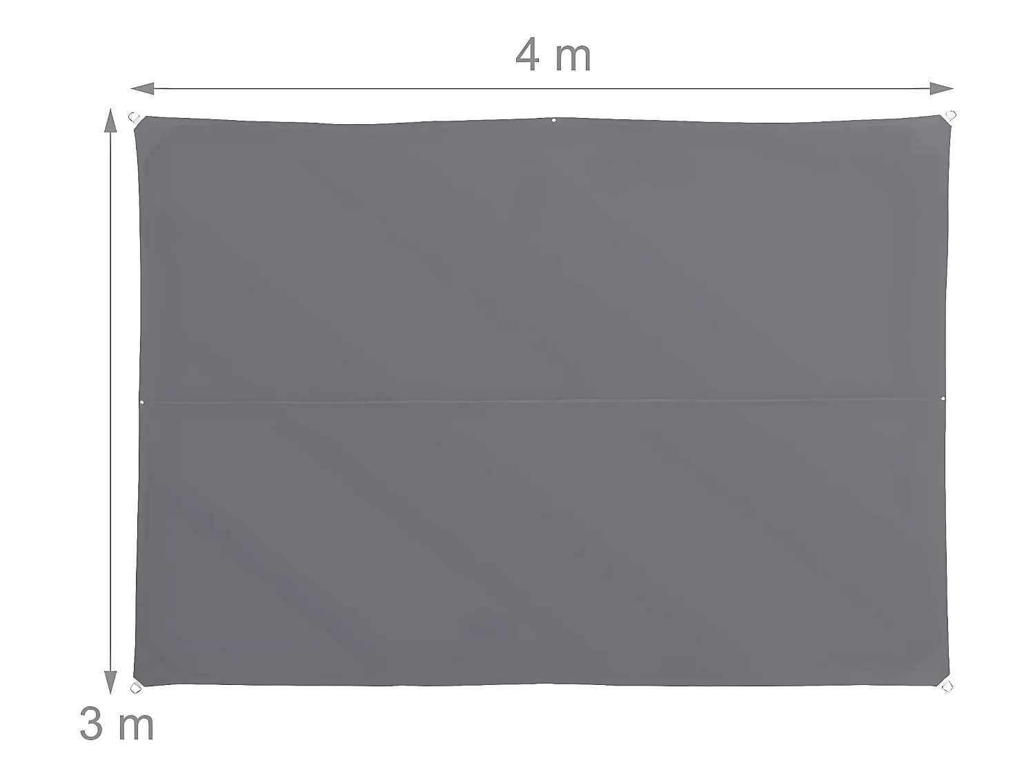 Voile d'ombrage rectangle 4 grise 400 x 400 x 300 cm 13_0002933_4