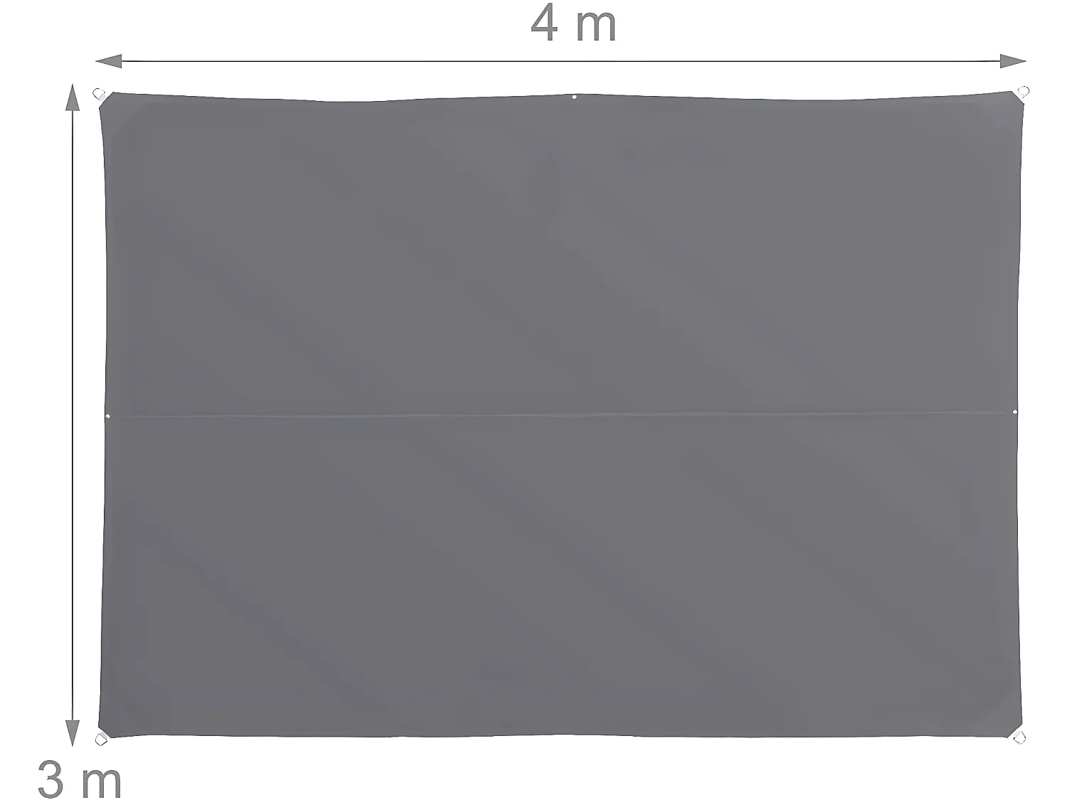 Voile d'ombrage rectangle 4 grise 400 x 400 x 300 cm 13_0002933_4