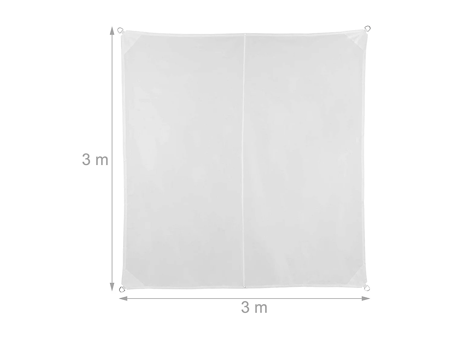 Voile d’ombrage carré 3 blanche 300 x 0 x 300 cm 13_0002943_2