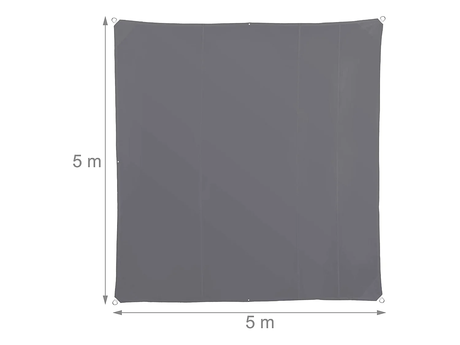 Voile d'ombrage carré 5 grise 500 x 500 x 500 cm 13_0002929_4