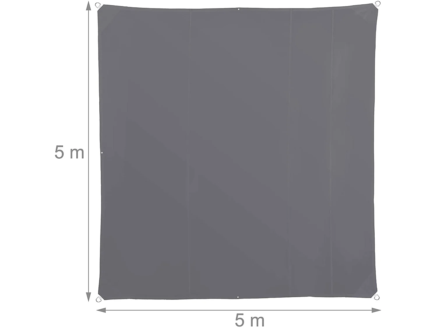 Voile d'ombrage carré 5 grise 500 x 500 x 500 cm 13_0002929_4