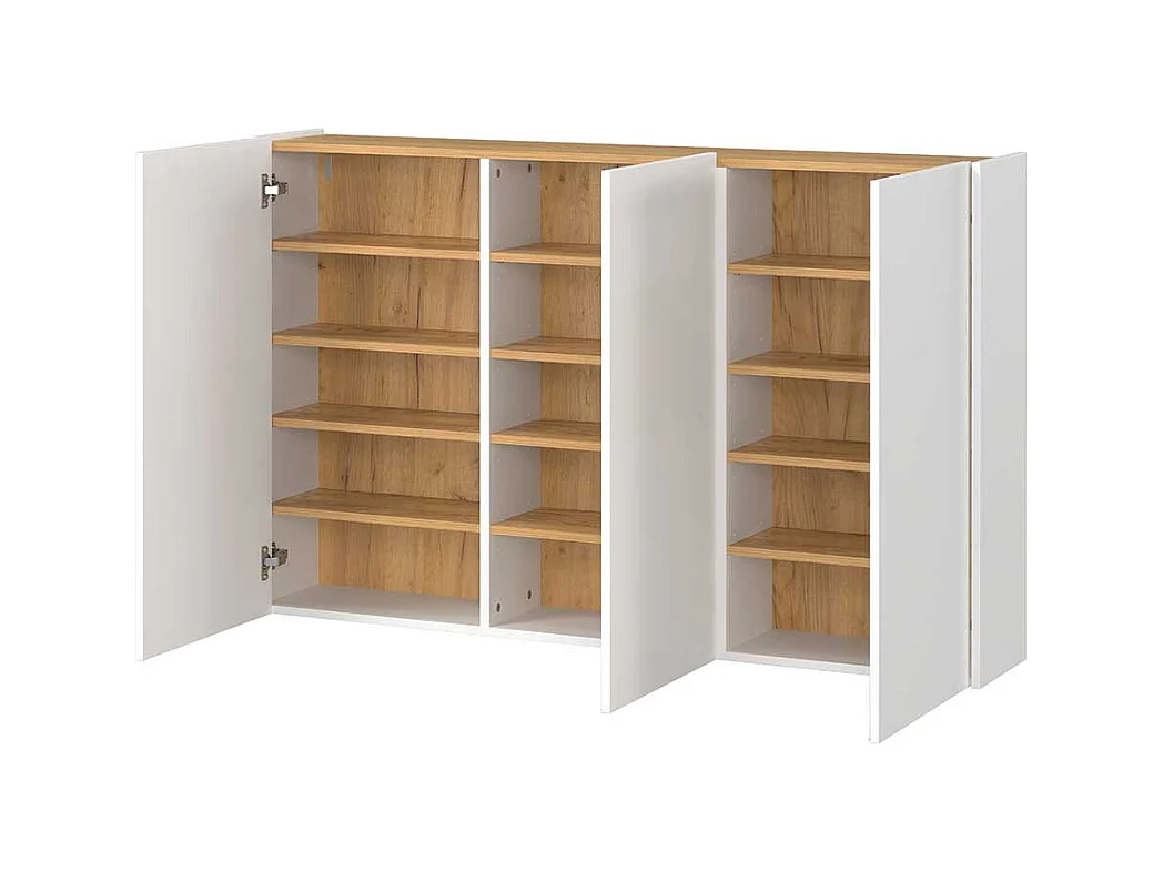 Schuhschrank Wandschrank mit Drehtüren für die Wandmontage