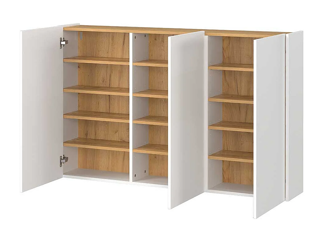 Schuhschrank Wandschrank mit Drehtüren für die Wandmontage