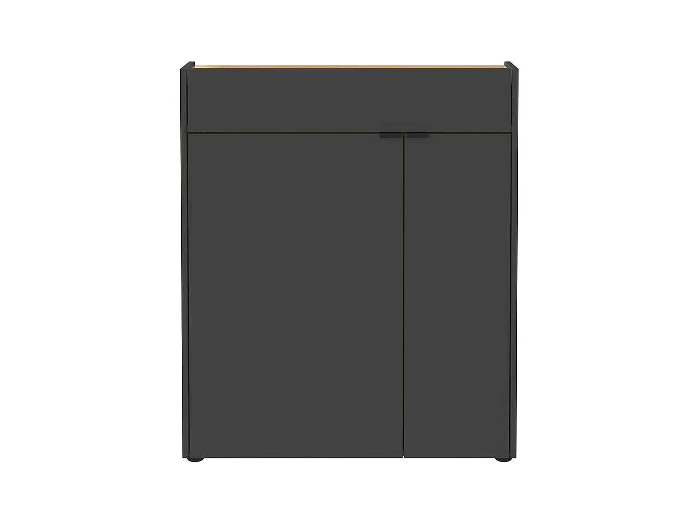 Schuhschrank Schuh Schrank in Dunkelgrau und Wildeichefarben