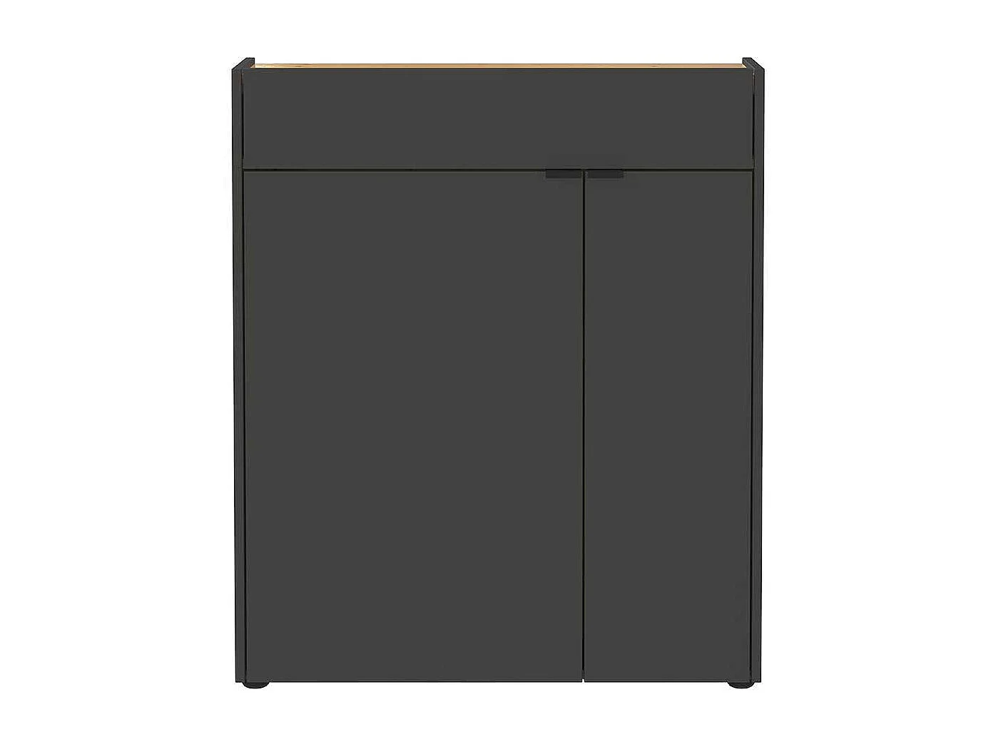 Schuhschrank Schuh Schrank in Dunkelgrau und Wildeichefarben