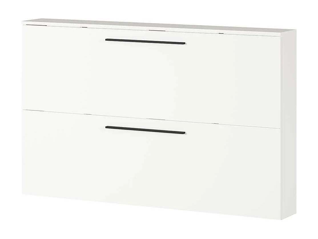 Garderoben Schuhschrank in Weiß melaminbeschichtet Schuhkörben aus Metall