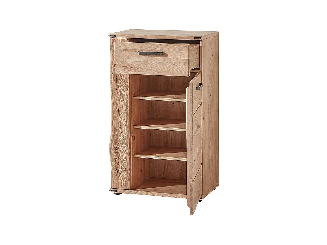 Garderobenschuhschrank mit Wildeiche furniert 65 cm breit