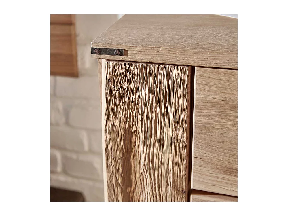 Garderobenschuhschrank mit Wildeiche furniert 65 cm breit