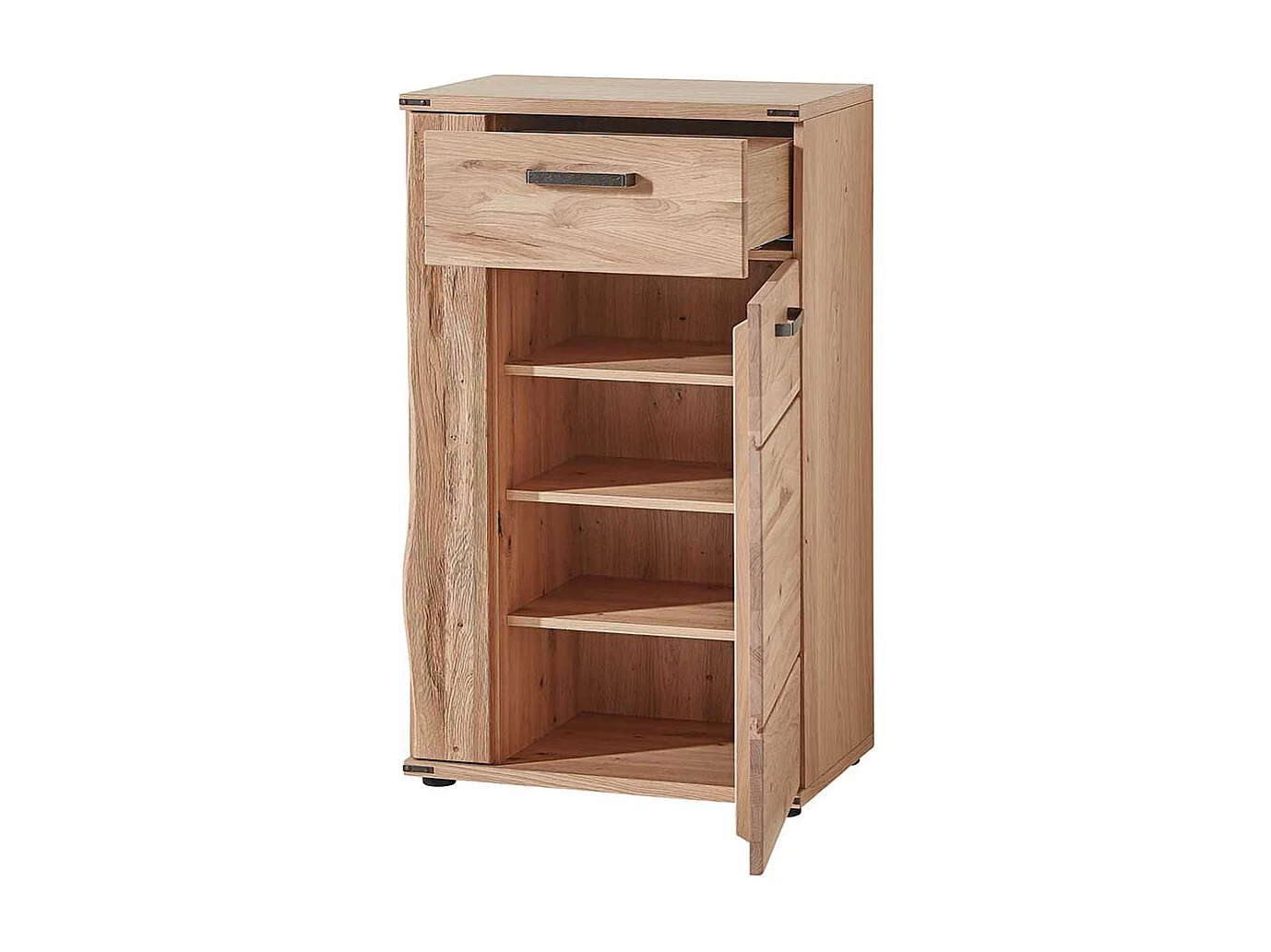 Garderobenschuhschrank mit Wildeiche furniert 65 cm breit