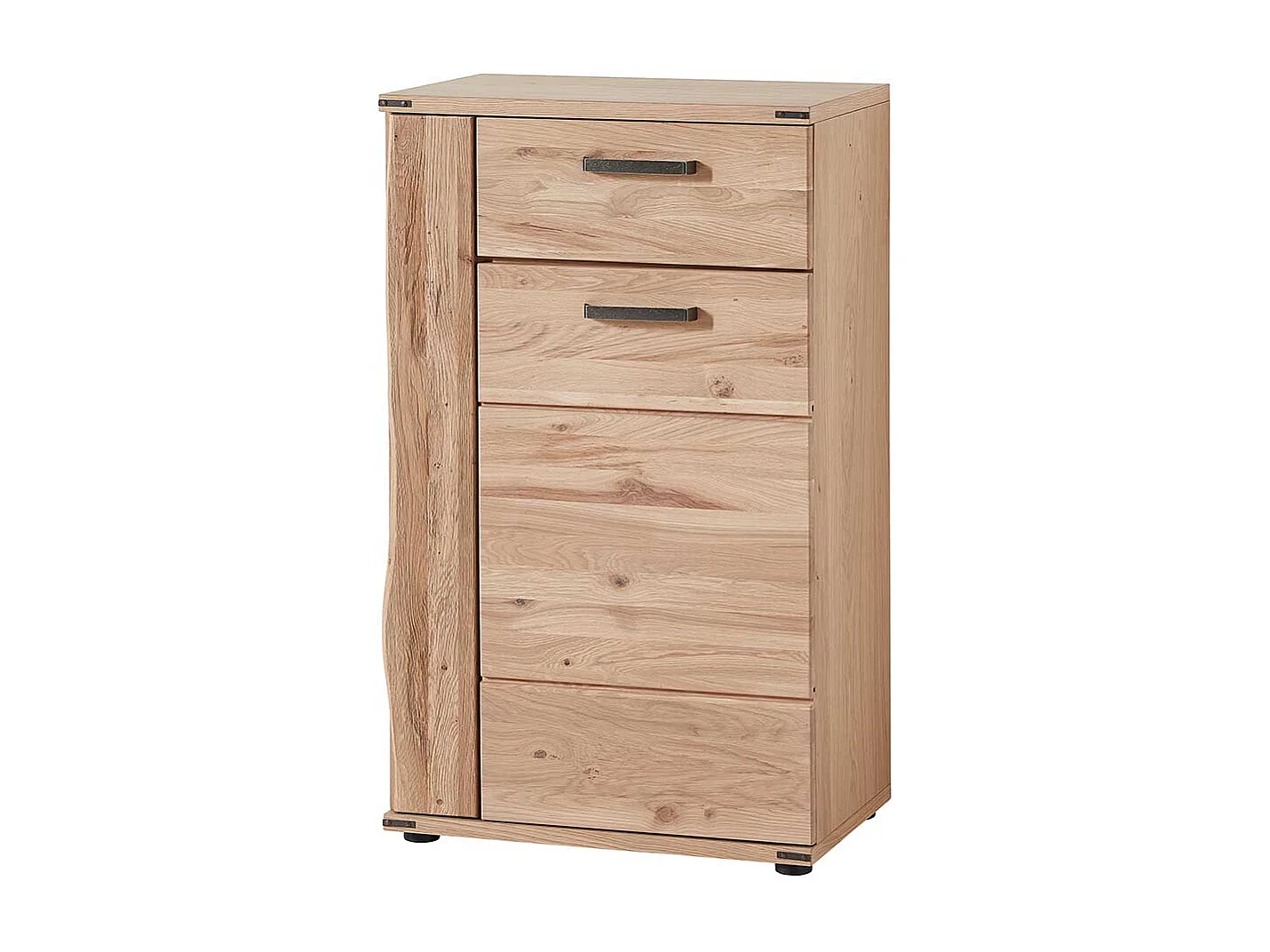 Garderobenschuhschrank mit Wildeiche furniert 65 cm breit