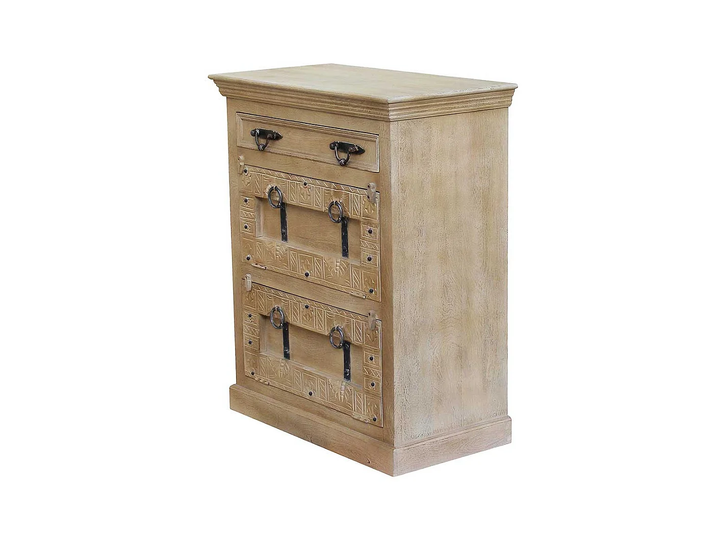 Garderobenschuhschrank im Shabby Chic Stil einer Schublade & zwei Klappen