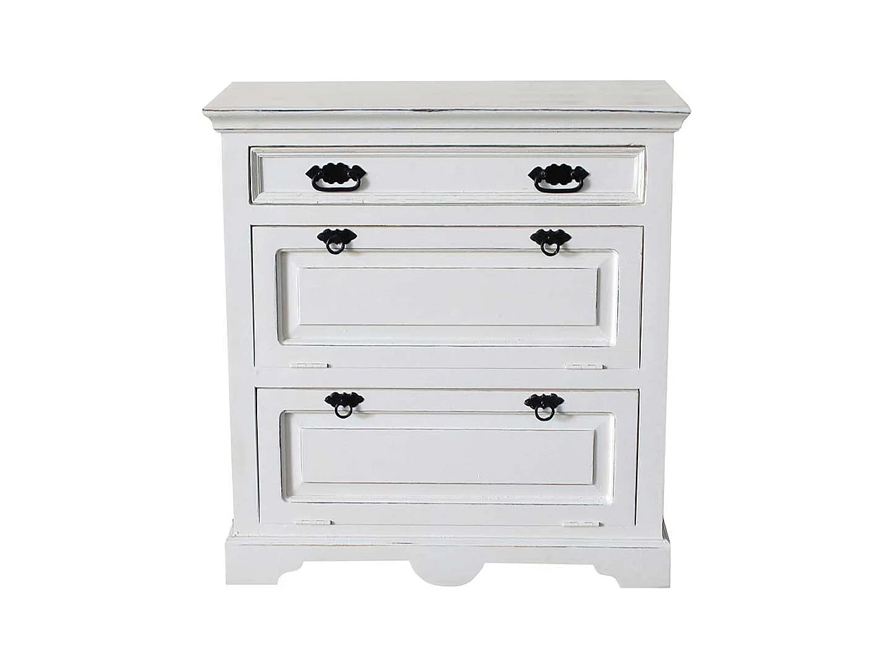 Schuhkipper in Antikweiß 85 cm breit