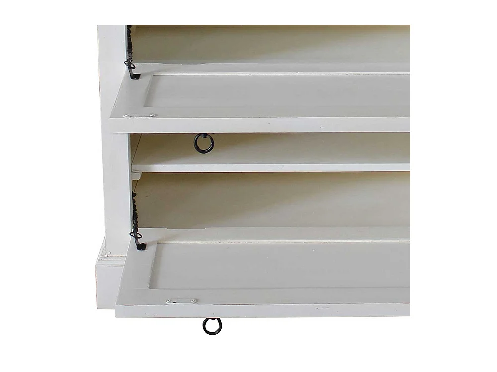 Schuhkipper in Antikweiß 85 cm breit