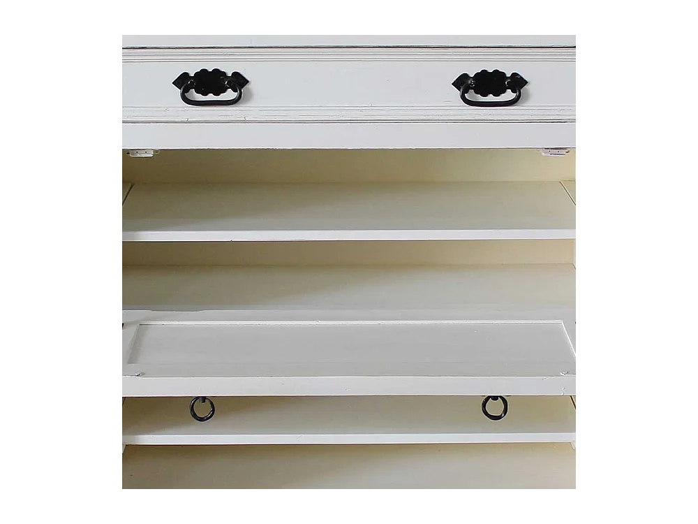 Schuhkipper in Antikweiß 85 cm breit