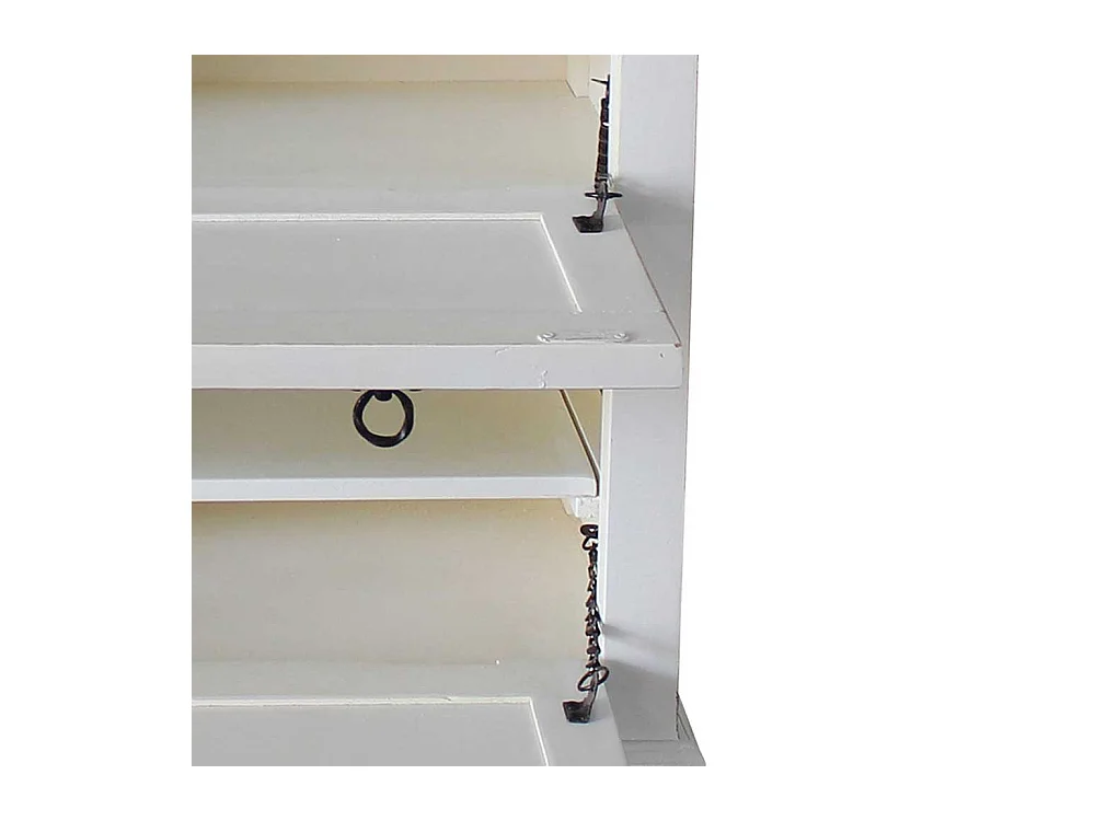 Schuhkipper in Antikweiß 85 cm breit