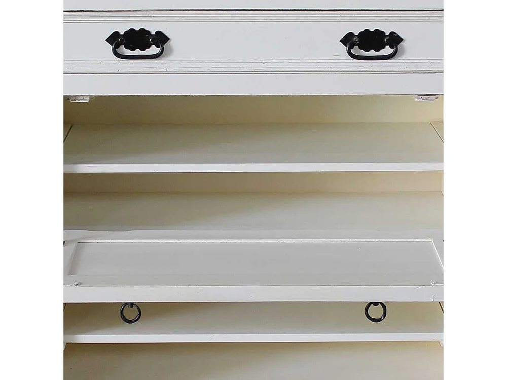 Schuhkipper in Antikweiß 85 cm breit