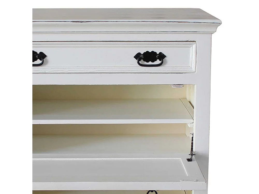 Schuhkipper in Antikweiß 85 cm breit