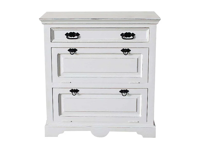 Schuhkipper in Antikweiß 85 cm breit