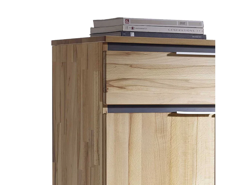 Garderoben Schuhschrank aus Kernbuche Massivholz 80 cm breit