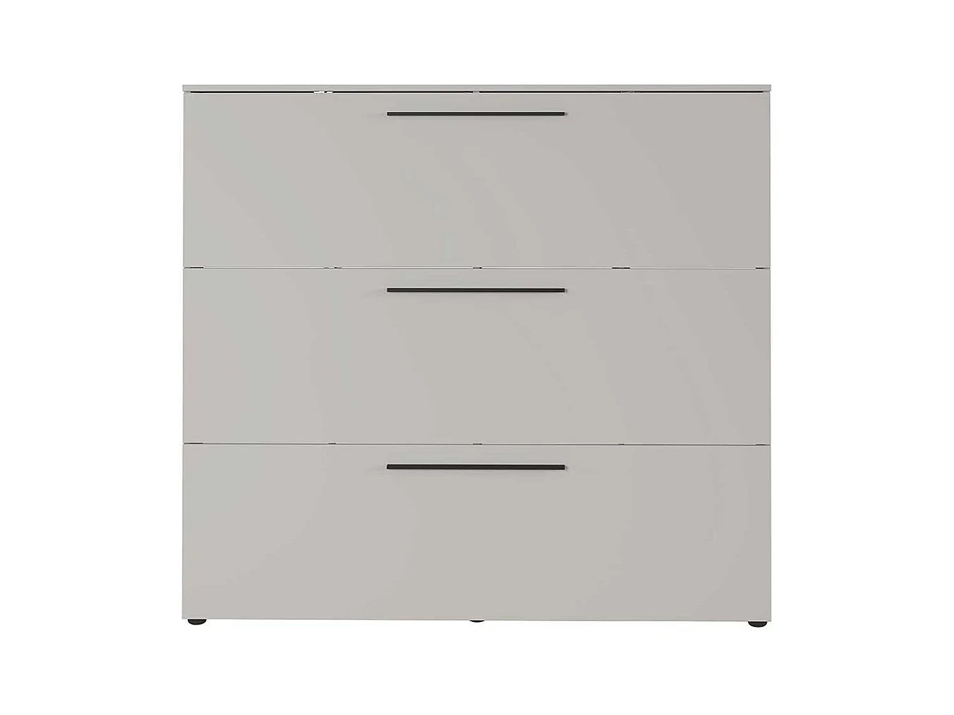 Schuhklappenschrank in Hellgrau Schuhkörben aus Metall