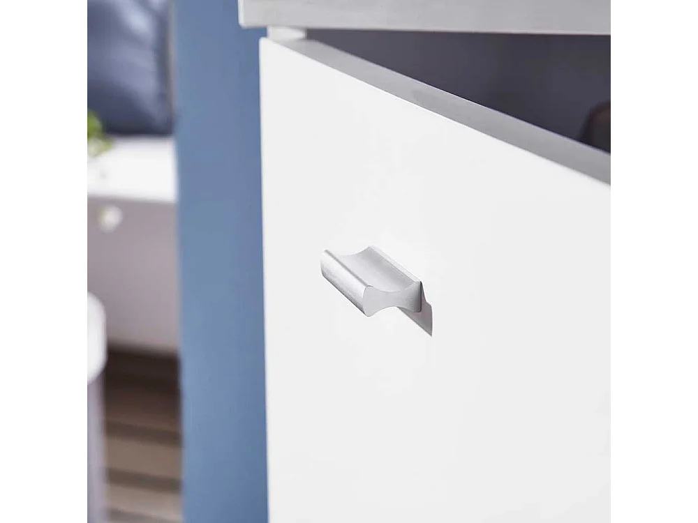 Weißer Garderobenschuhschrank mit Drehtüren 60 cm breit