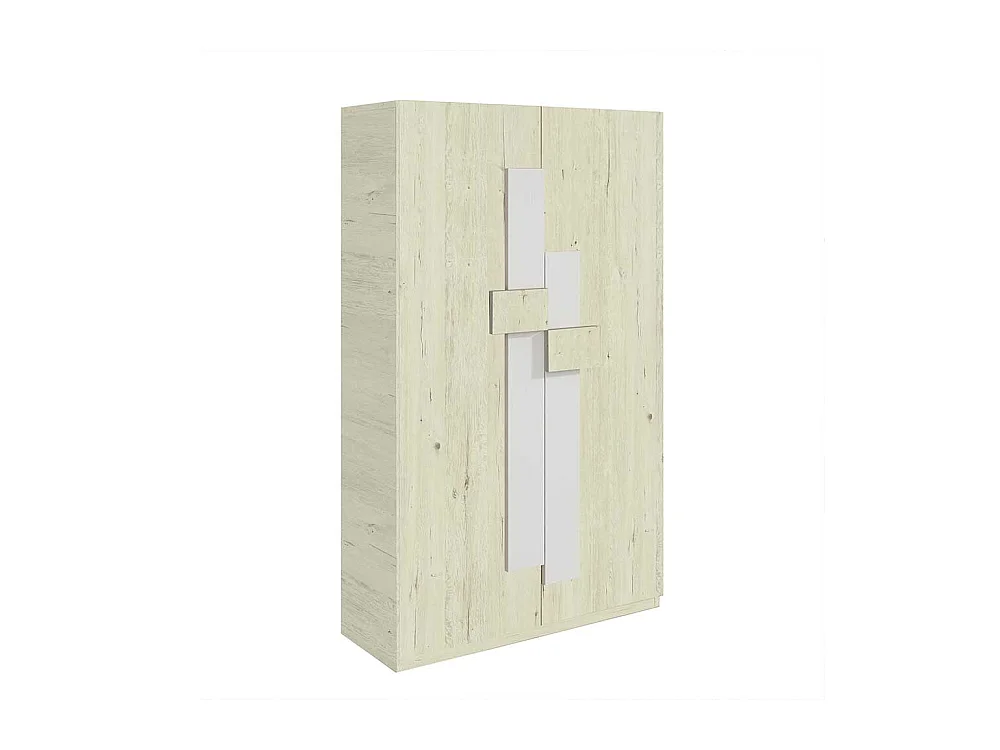 Garderobenschuhschrank in Creme Weiß 2-türig